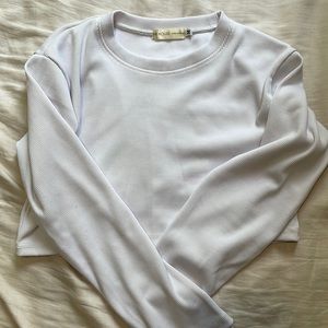 white long sleeve top